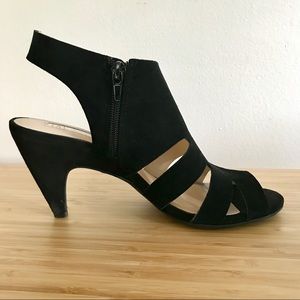 INC Black Velvet Ankle Heel